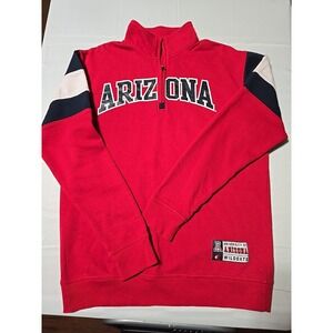 University Arizona Wildcats Sports Pullover Mens Large Red 1/4 Zip Champion‎